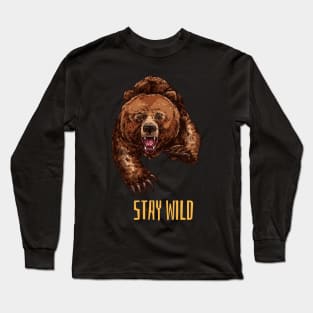 Stay wild-teddy bear Long Sleeve T-Shirt